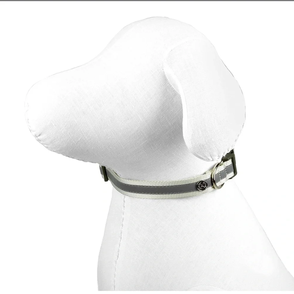 Martha Stewart Adjustable Nylon Dog Collar Color Bowtie Tan Size 14/S